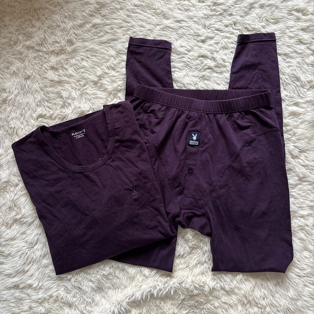 PLAYBOY Deep Purple Women's Long Sleeve and Pants Set